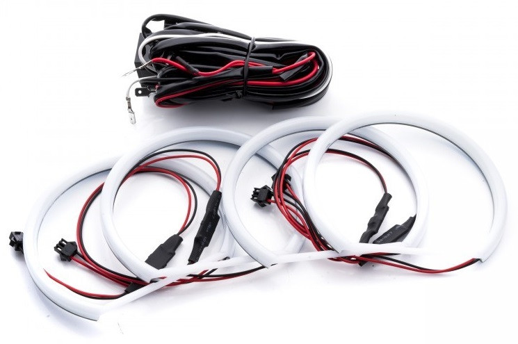  Kit Angel Eyes LED COTTON pentru BMW E46 Coupe/Cabrio Fara Facelift far ZKW cu 