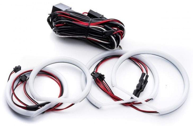  Kit Angel Eyes LED COTTON pentru BMW X3 E83 - 2x106mm + 2x131mm 