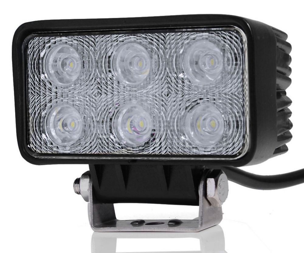 Proiector LED Auto Offroad 18W/12V-24V, 1320 Lumeni, Dreptunghiular, Flood Beam 