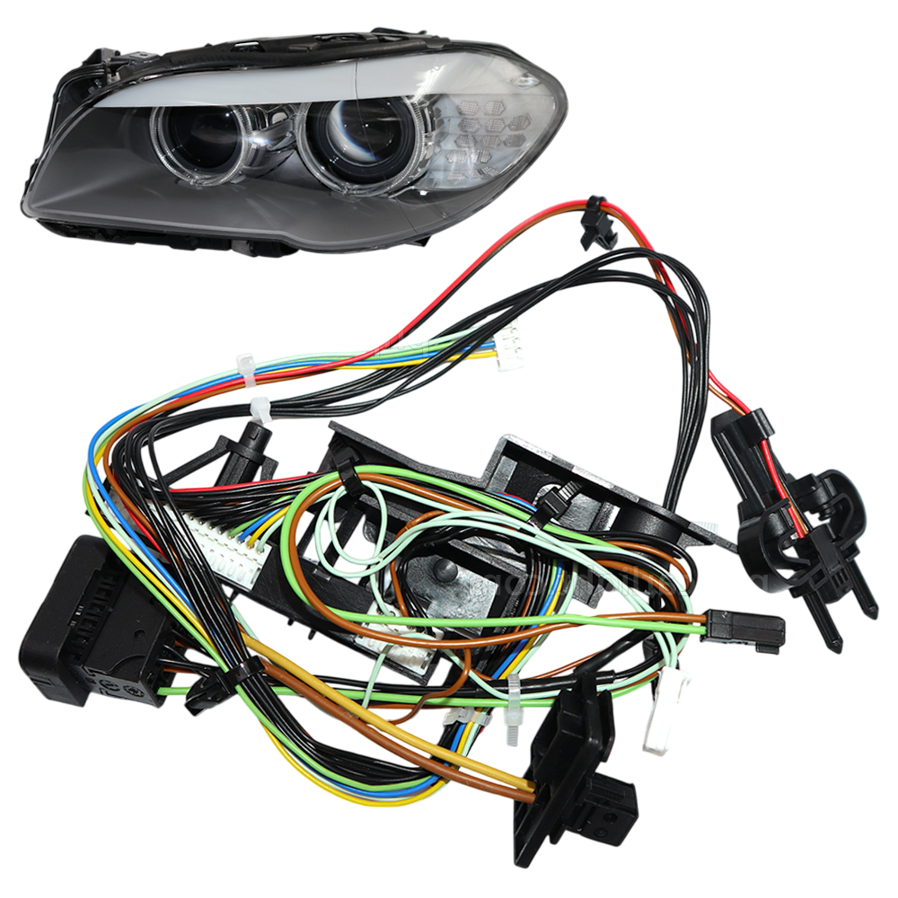Cablaj far stanga pentru BMW Seria 5 F10/F11, Seria 5 GT F07 fara Facelift fara AFS (2010-2013) - 63117271911 / 63117271909 - F1001-STANGA