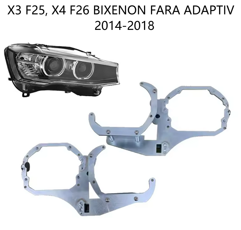  Set 2 rame adaptoare la lupe Hella G5 pentru BMW X3 F25, X4 F26 BiXenon fara adaptiv - HPB-036