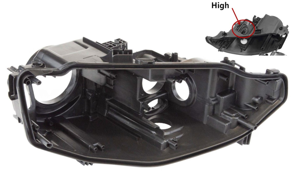  Carcasa far dreapta pentru Audi A5 8T/8F Facelift cu Bixenon cu AFS (2012 - 2016) - HA015-AFS-DREAPTA 