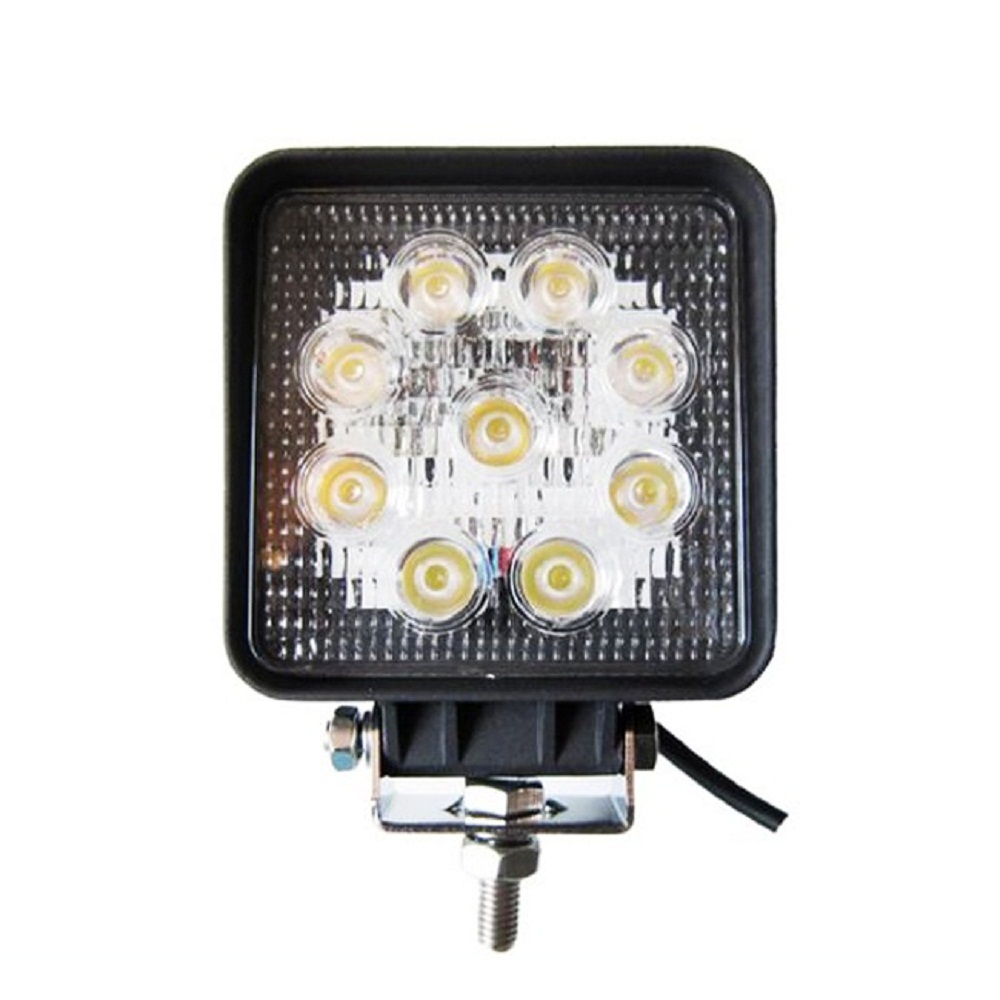 Proiector LED Auto Offroad 27W/12V-24V, 1980 Lumeni, Patrat, Spot Beam 30 Grade