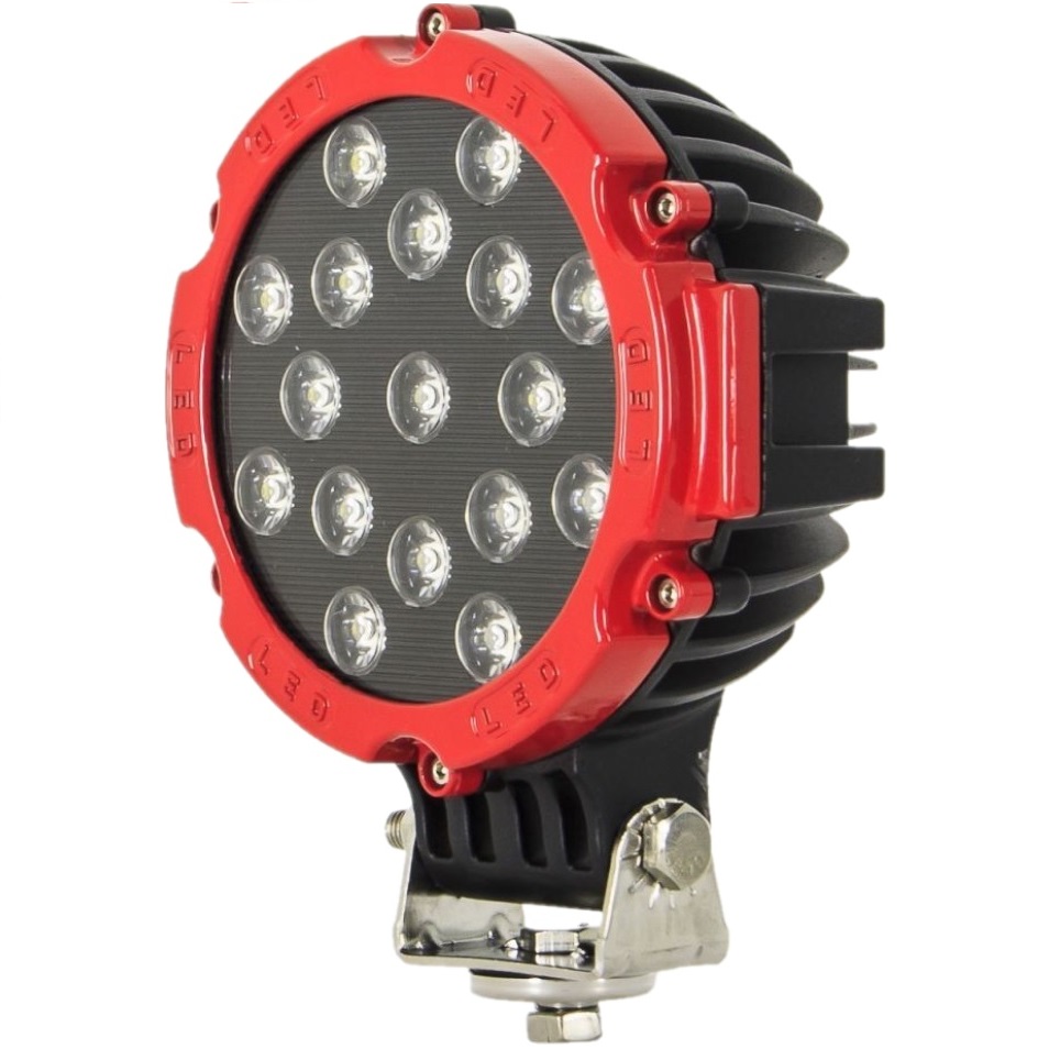 Proiector LED Auto Offroad 51W/12V-24V, 3740LM , Rosu, Flood Beam 60 Grade 