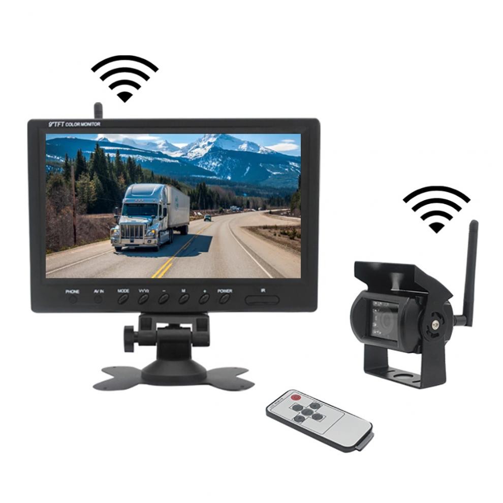  Kit marsarier wireless cu camera si display de 9" 12V~24V, K610W pentru Camioan