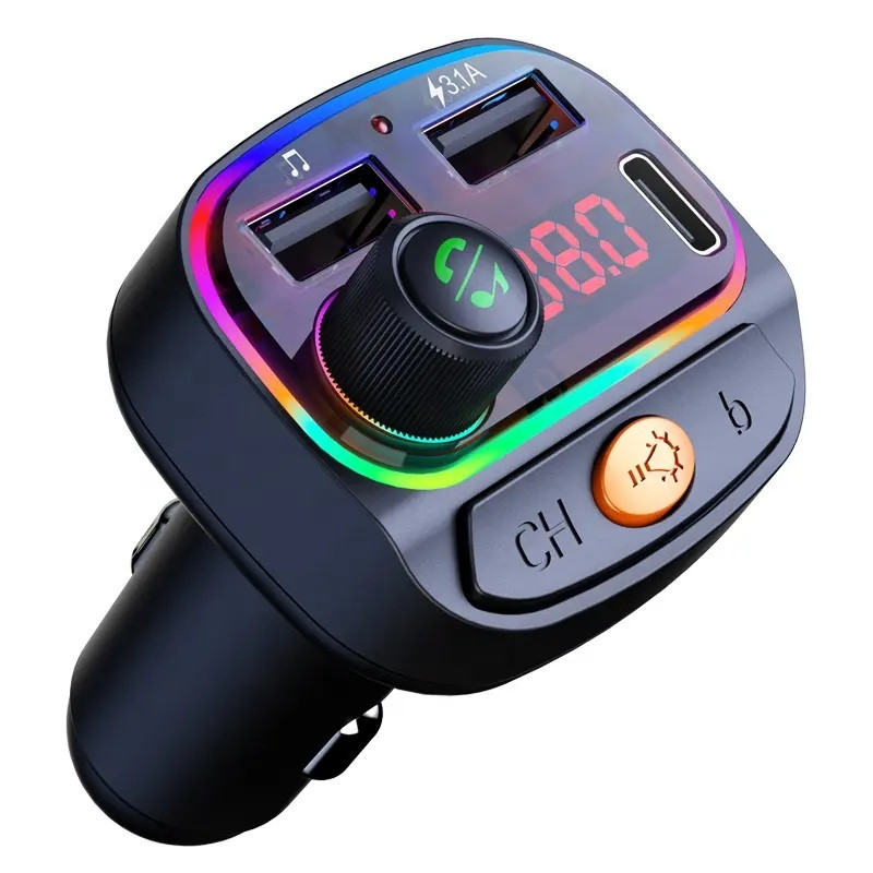  Modulator FM 12-24V Bluetooth 5.0 cu functie de incarcator auto Fast Charge 3.0