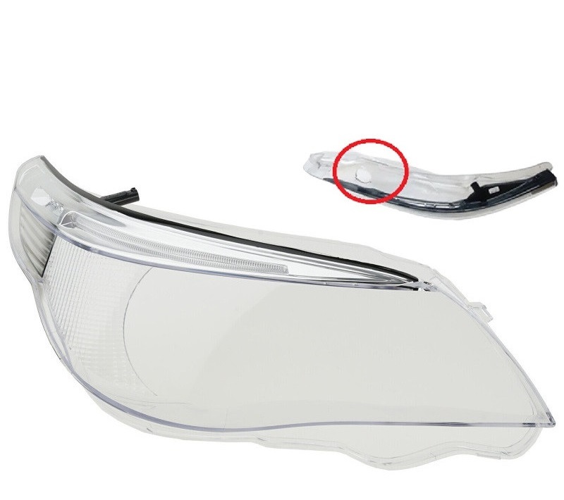  Sticla far dreapta pentru BMW Seria 5 E60/E61 far Xenon cu adaptiv (2004-2007) - HCE60-0407-H-DREAPTA 