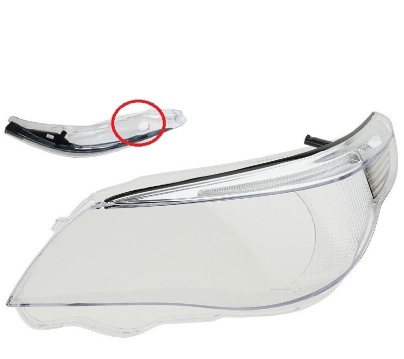  Sticla far stanga pentru BMW Seria 5 E60/E61 far Xenon cu adaptiv (2004-2007) - HCE60-0407-H-STANGA 