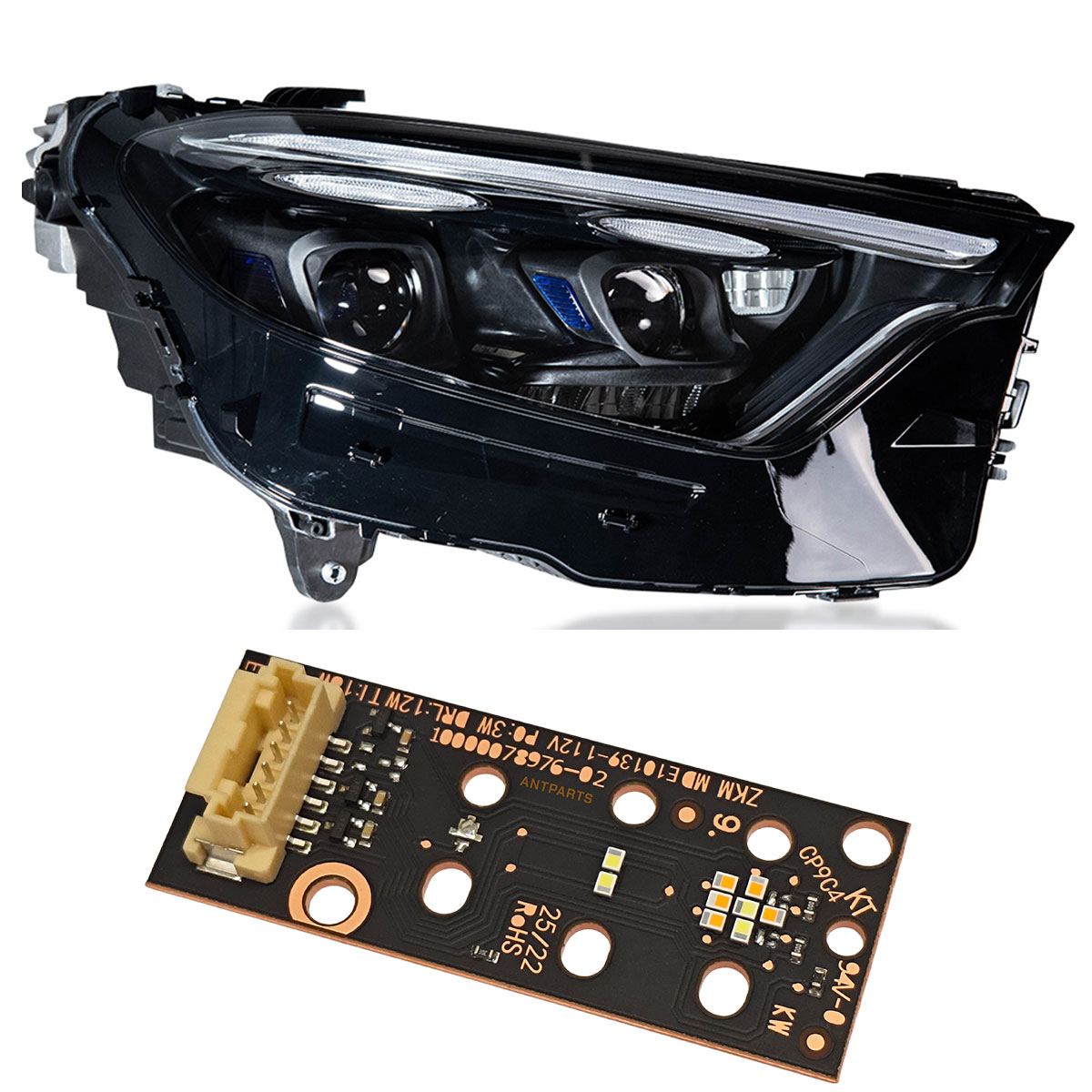 Kit reparatie lumini de zi DRL si semnalizare pentru Mercedes-Benz GLC X254, C254 2022-2027 - 12130090590 / A2549062302 / 1213.009.0590 / 1213 009 0590 - W254-DRL L/R