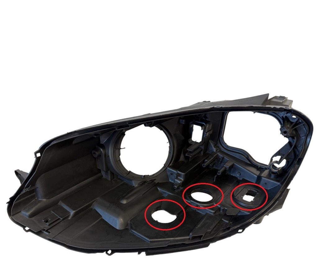  Carcasa far stanga pentru Golf 7 / Golf VII Fara Facelift pentru farul xenon cu 2 module cu adaptiv (2013 - 2016) - HV170-STANGA 